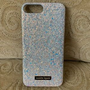 Nanette Lepore LtBlue Glittery Iphone 8+Phone Case
